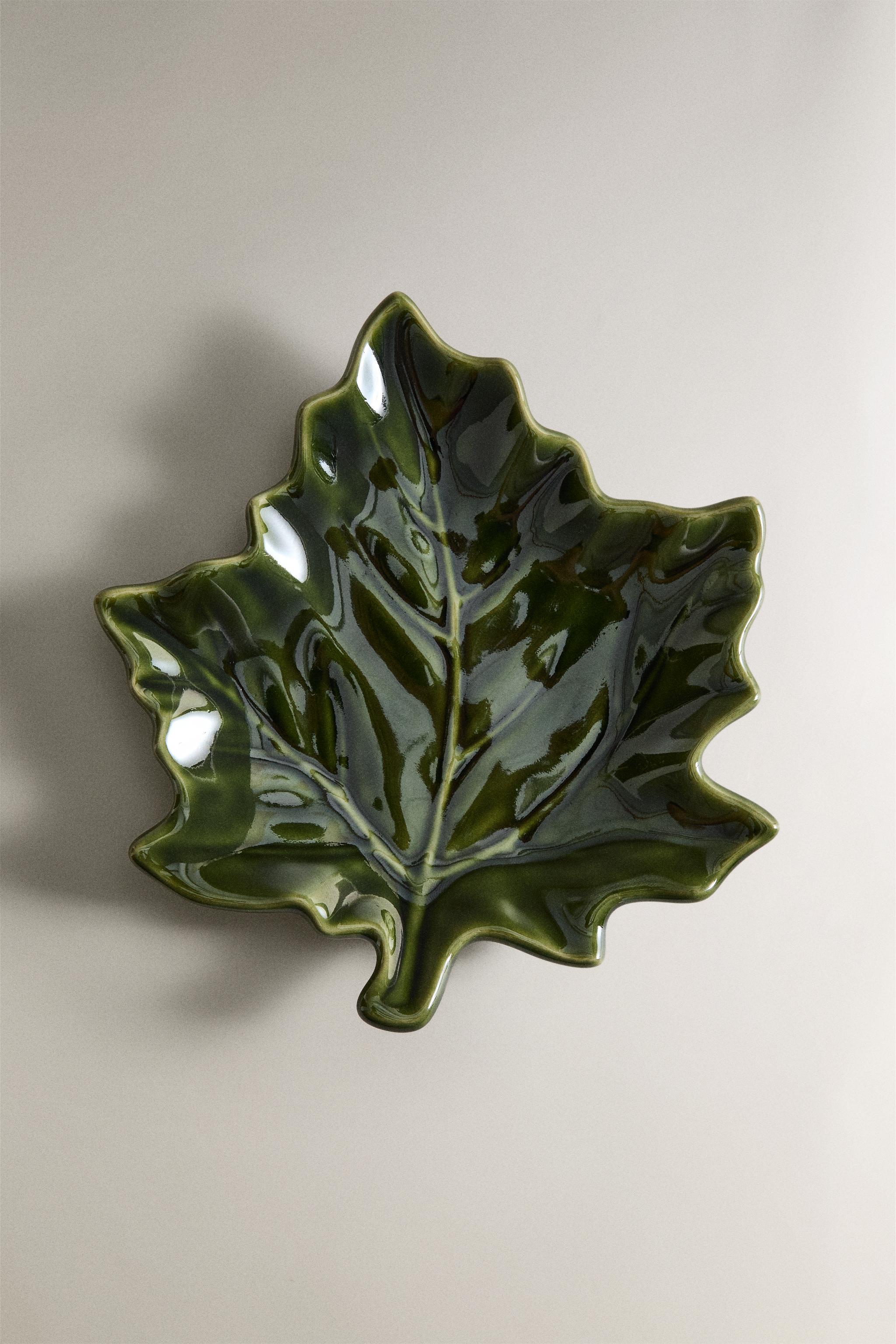 STONEWARE MINI LEAF PLATE